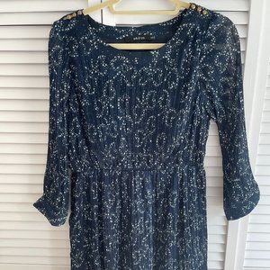 Ark & Co. Navy Printed Stars Dress